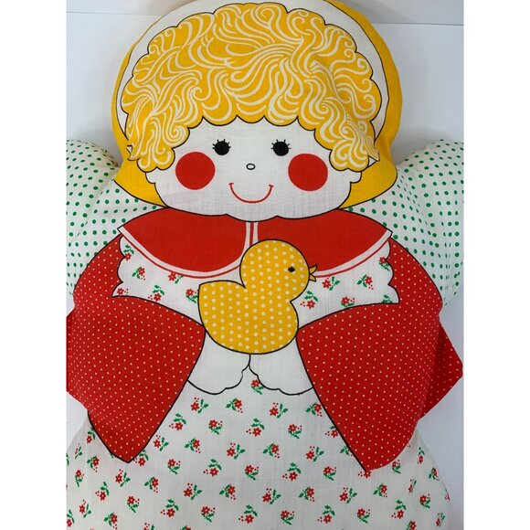 Vintage 70s Angel Pillow Doll Ditsy Floral Dress 19" x 26" L 8865 GUC - Picture 1 of 6